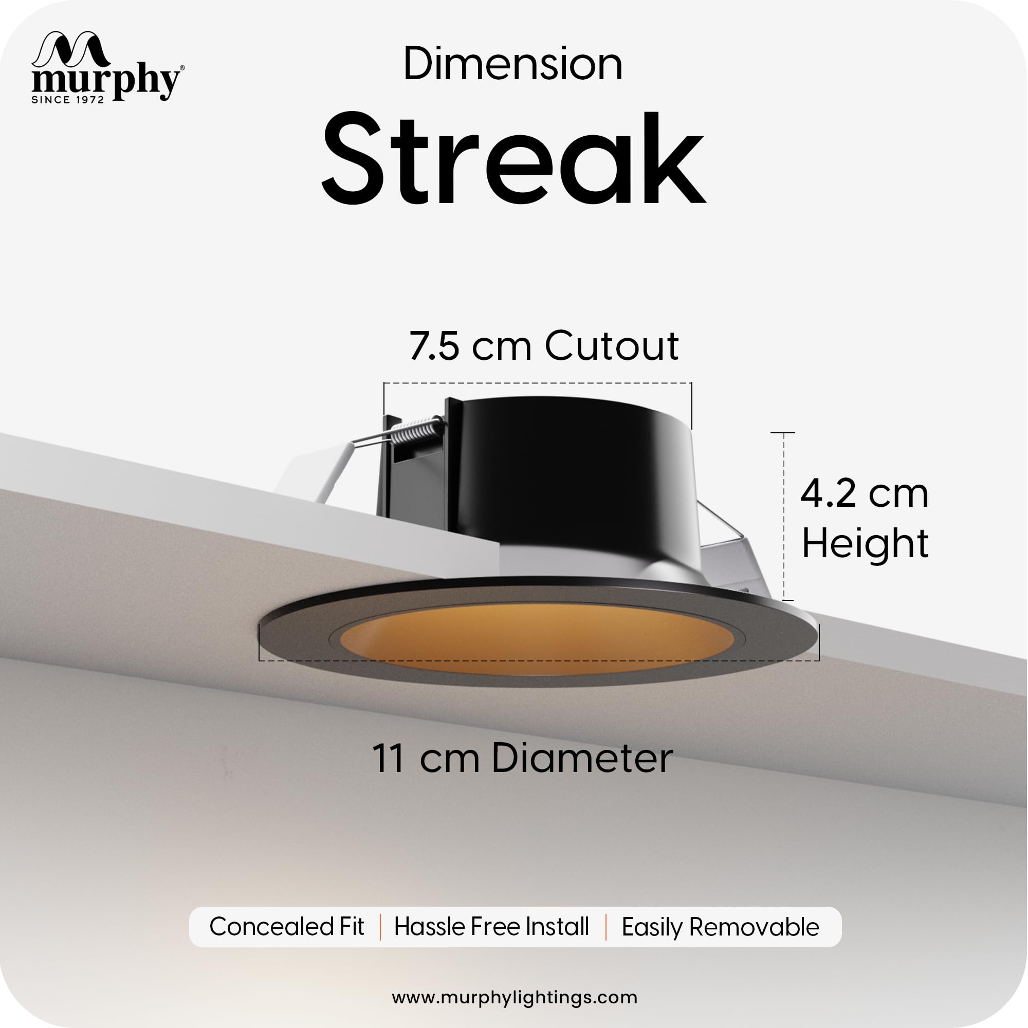 Murphy LED Downlight - Black Finish, Natural White -4