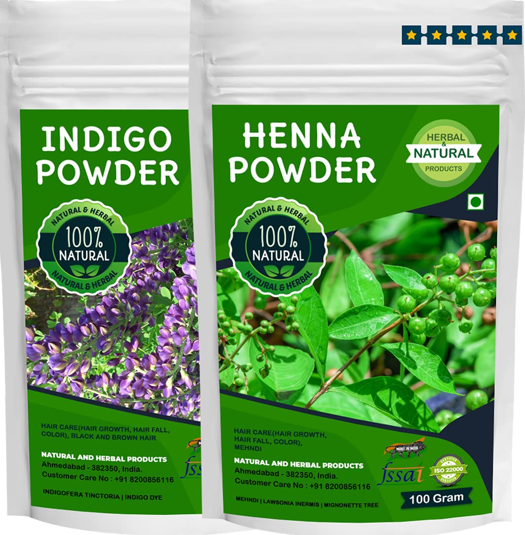 Indigo Henna Powder for Hair Care(Hair Growth, Hair Fall, Color) Combo - 100Gram (Pack of 2)-image-43