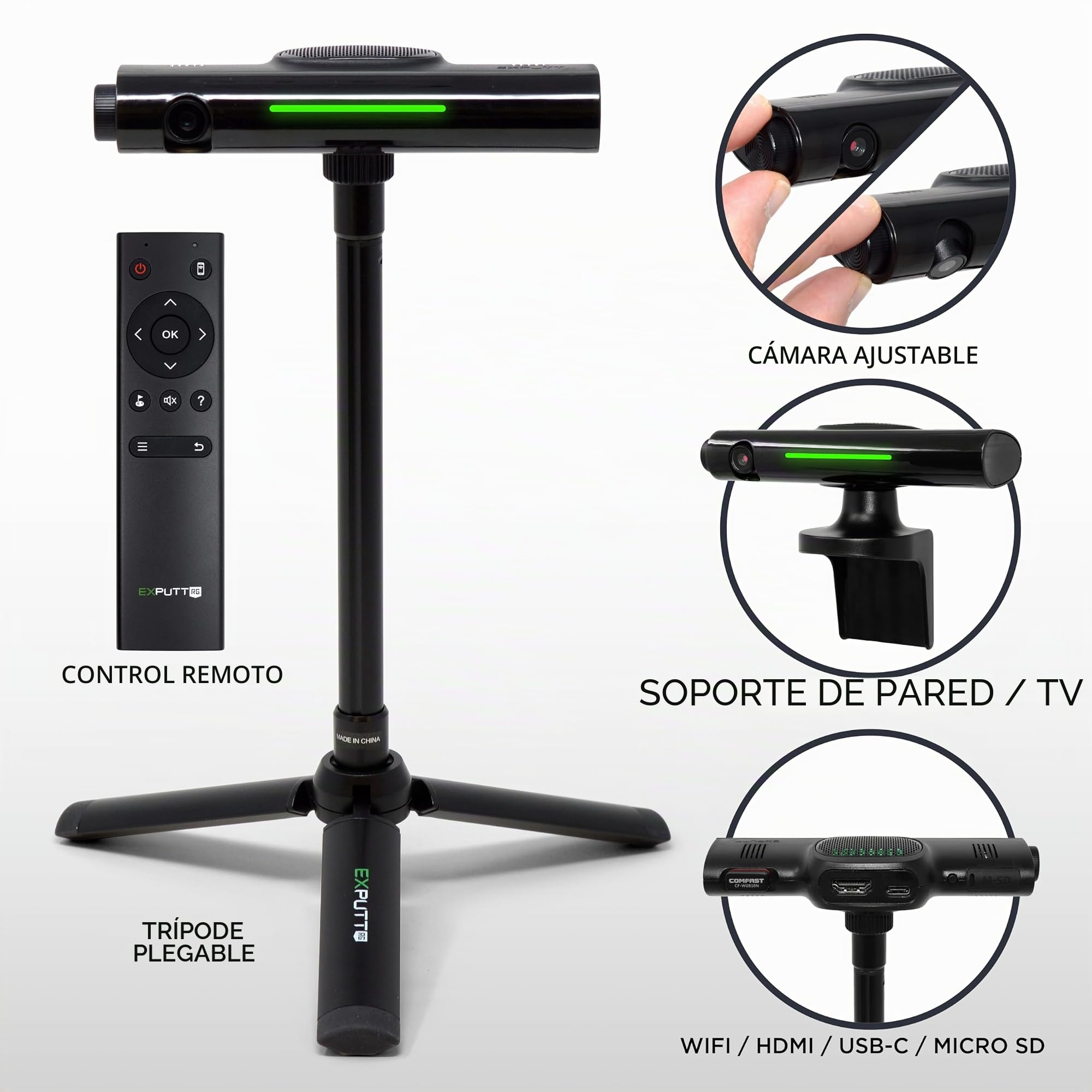 ExPutt EX500D Simulador de Putting de Golf Profesional, simulador de Golf en casa, perfecciona tu Putt Swing en Cualquier Momento y en Cualquier Lugar