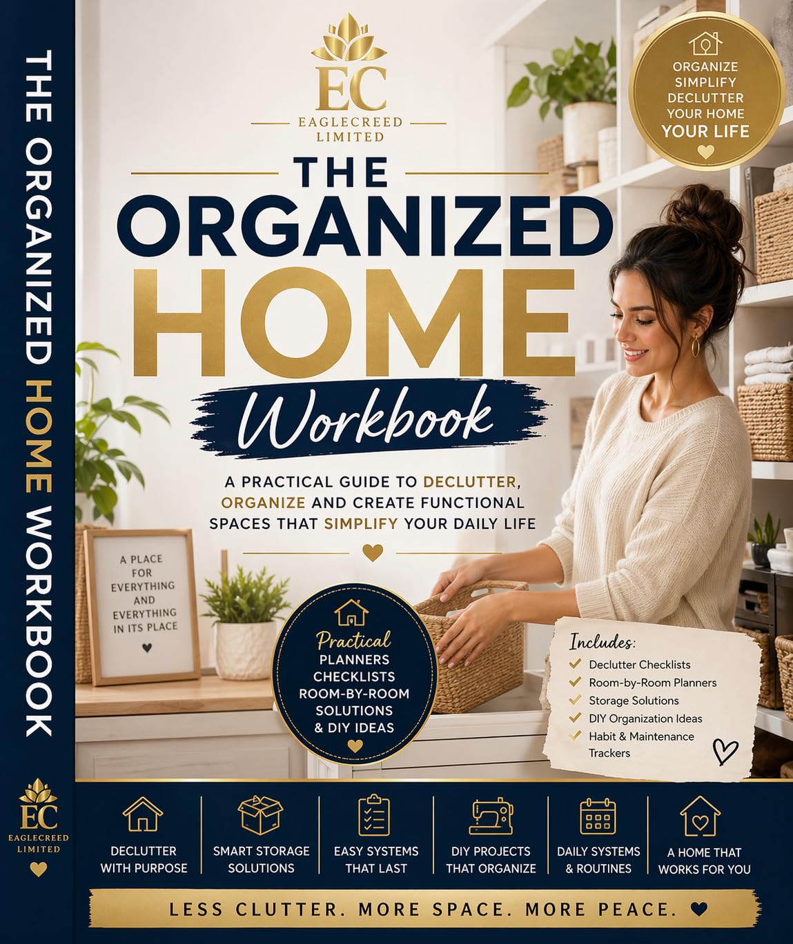 The Organized Home Workbook: A Practical Guide to Declutter, Organize and Create Functional Spaces That Simplify Daily Life      Kindle Edition