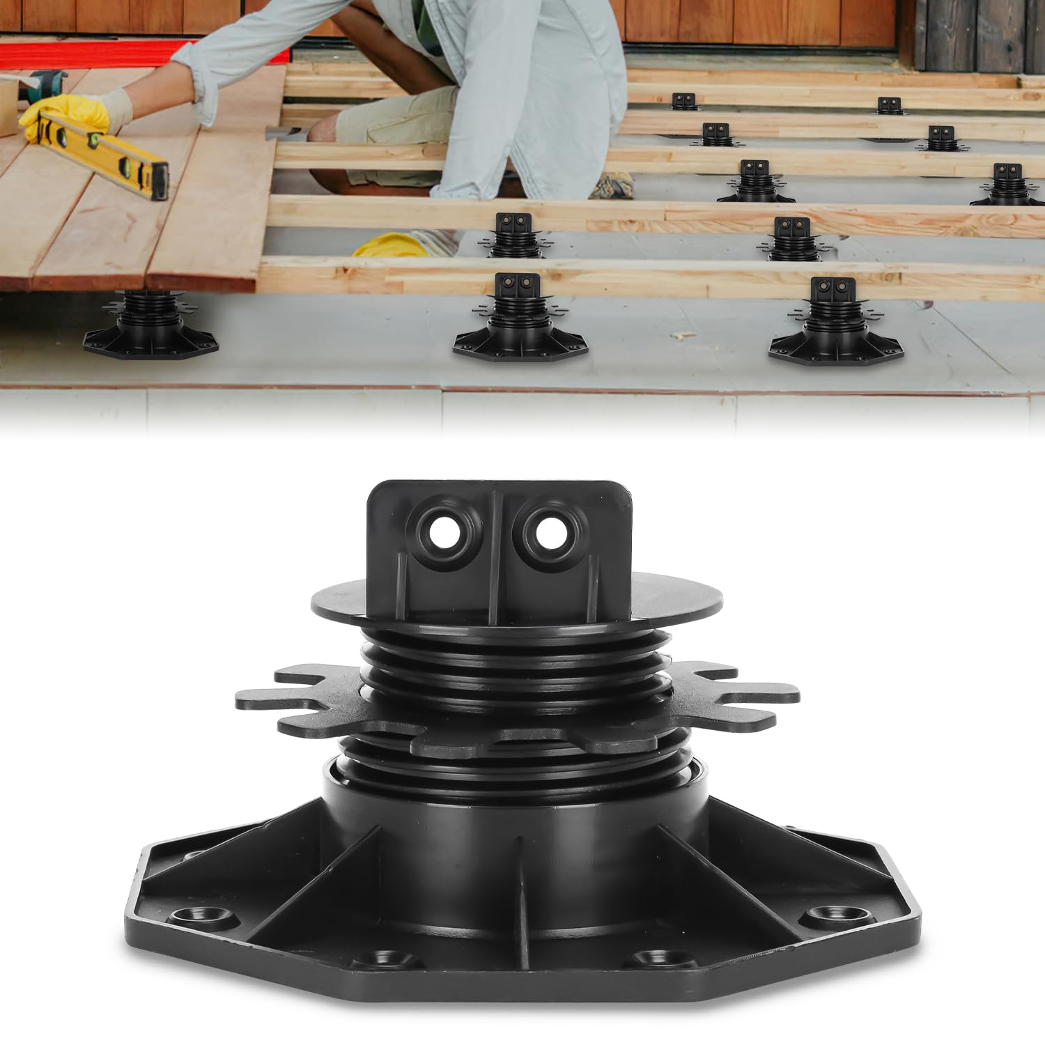 50 cuscinetti regolabili in altezza, 30 – 60 mm, per terrazze, piedini regolabili, cuscinetti per lastre di terrazze, lastre di pietra, pavimenti, piastrelle