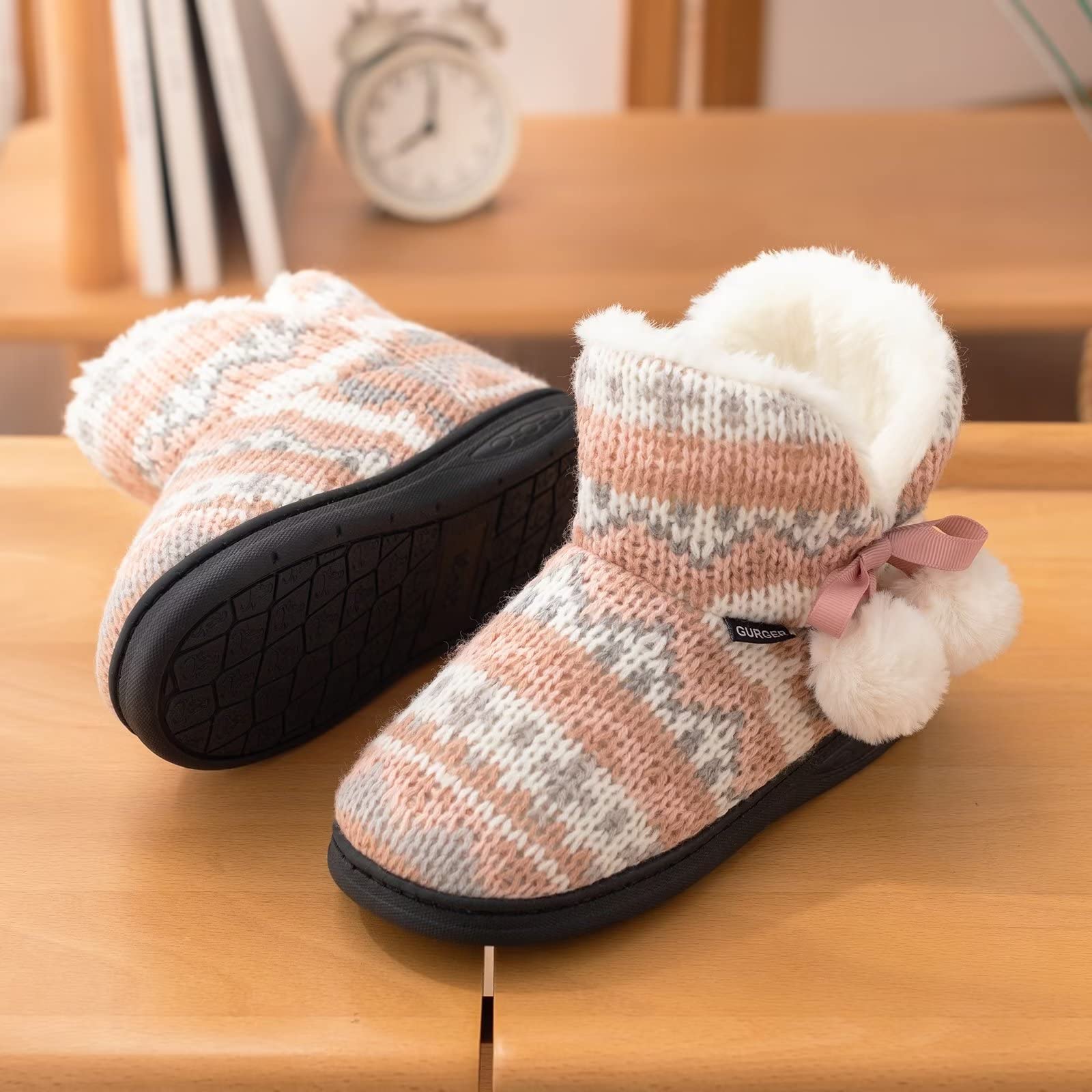 Zapatillas de Estar por Casa para Niños Niñas Invierno Caliente Peluche Pantuflas de Casa