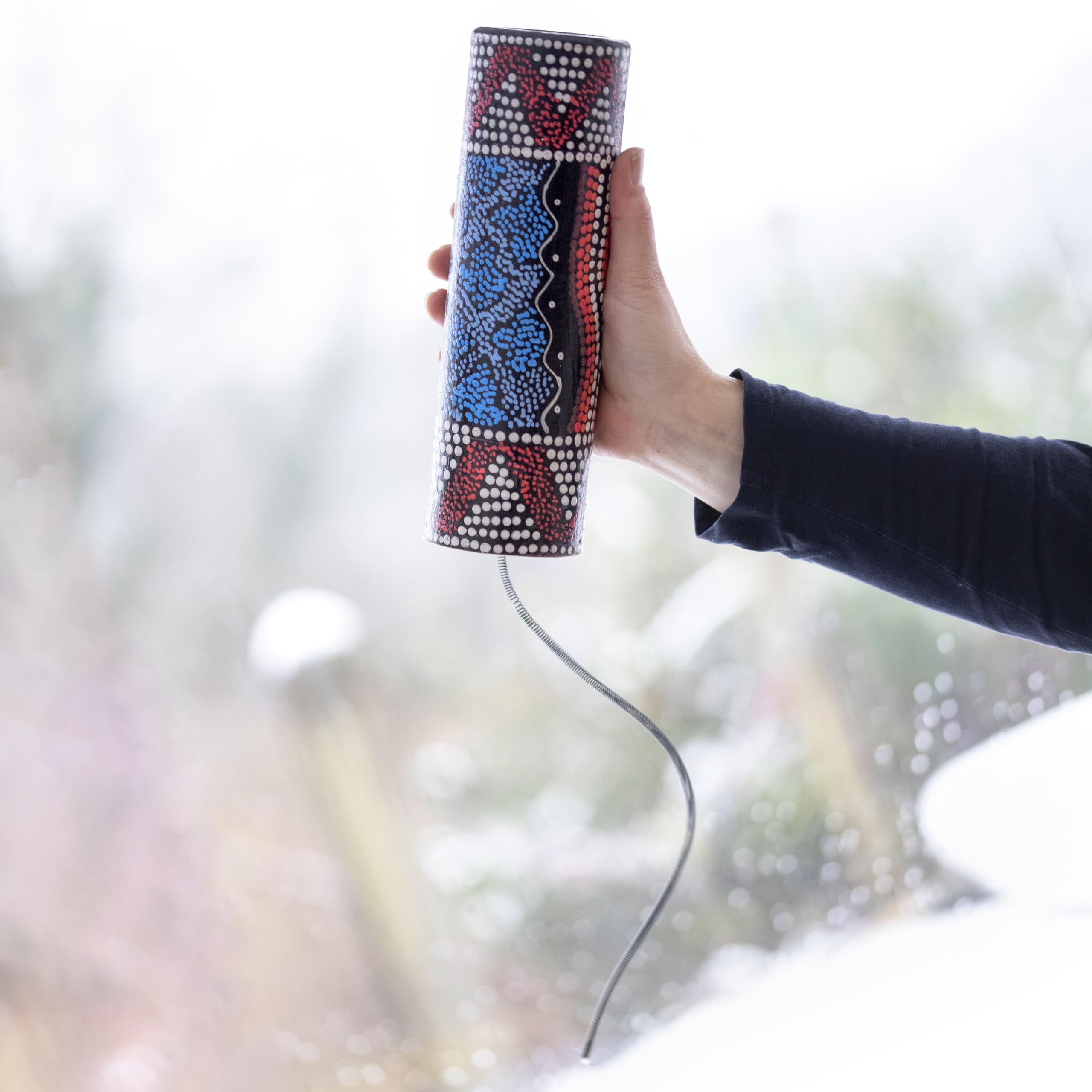 Image secondaire de Tambour Thunder Artisanal - Instrument de Percussion à Ressort Multicolore