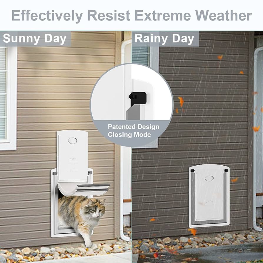 Doggie Door Large With Magnetic Locking Panel For Home Security - Durable & Weatherproof 17x14 For Medium To Large Dogs, Cats, Pets. Easy To Install Pet Door