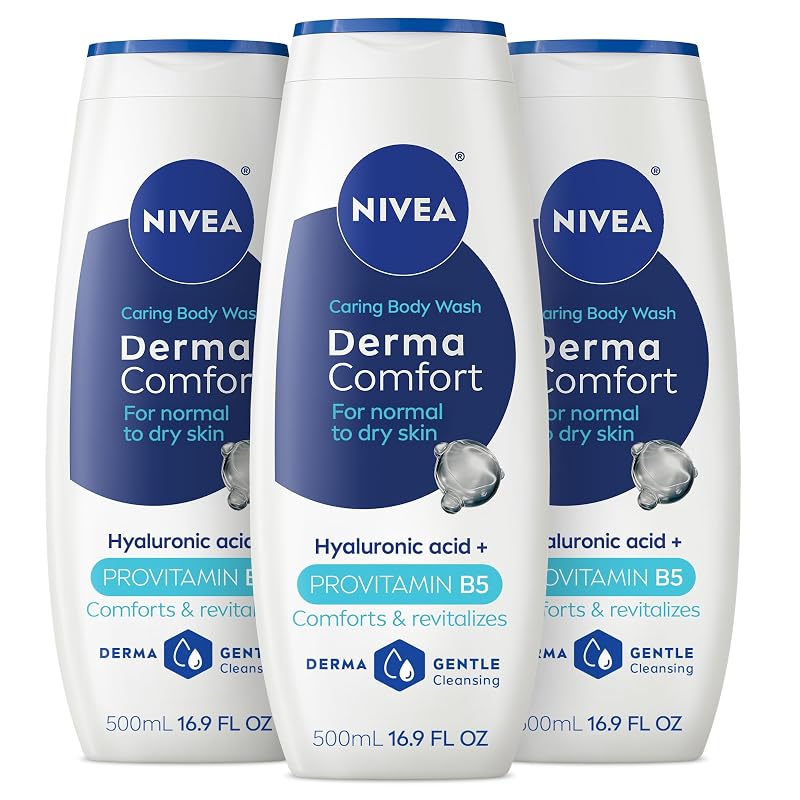 NIVEA Gentle Body Wash with Hyaluronic Acid and Provitamin B5, Comforts and Revitalizes Normal to Dry Skin, Mild Fragrance