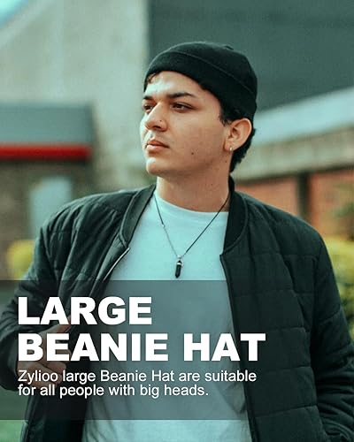 Miniatura 7 de Zylioo Gorro de gran tamaño XXL con ala corta, gorro cálido con visera con puños, gorra de reloj de invierno grande, sombreros de esquí de punto