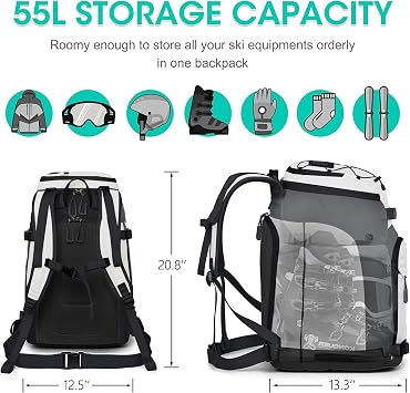 Ski Boot Bag & Running Backpack