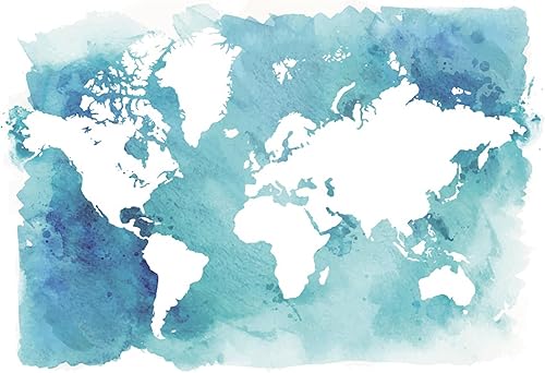 Baocicco Telón de fondo de mapa marino de 10 x 6.5 pies, fondo de pantalla de mapa del mundo, fondo de pantalla, decoración de fiesta de cumpleaños