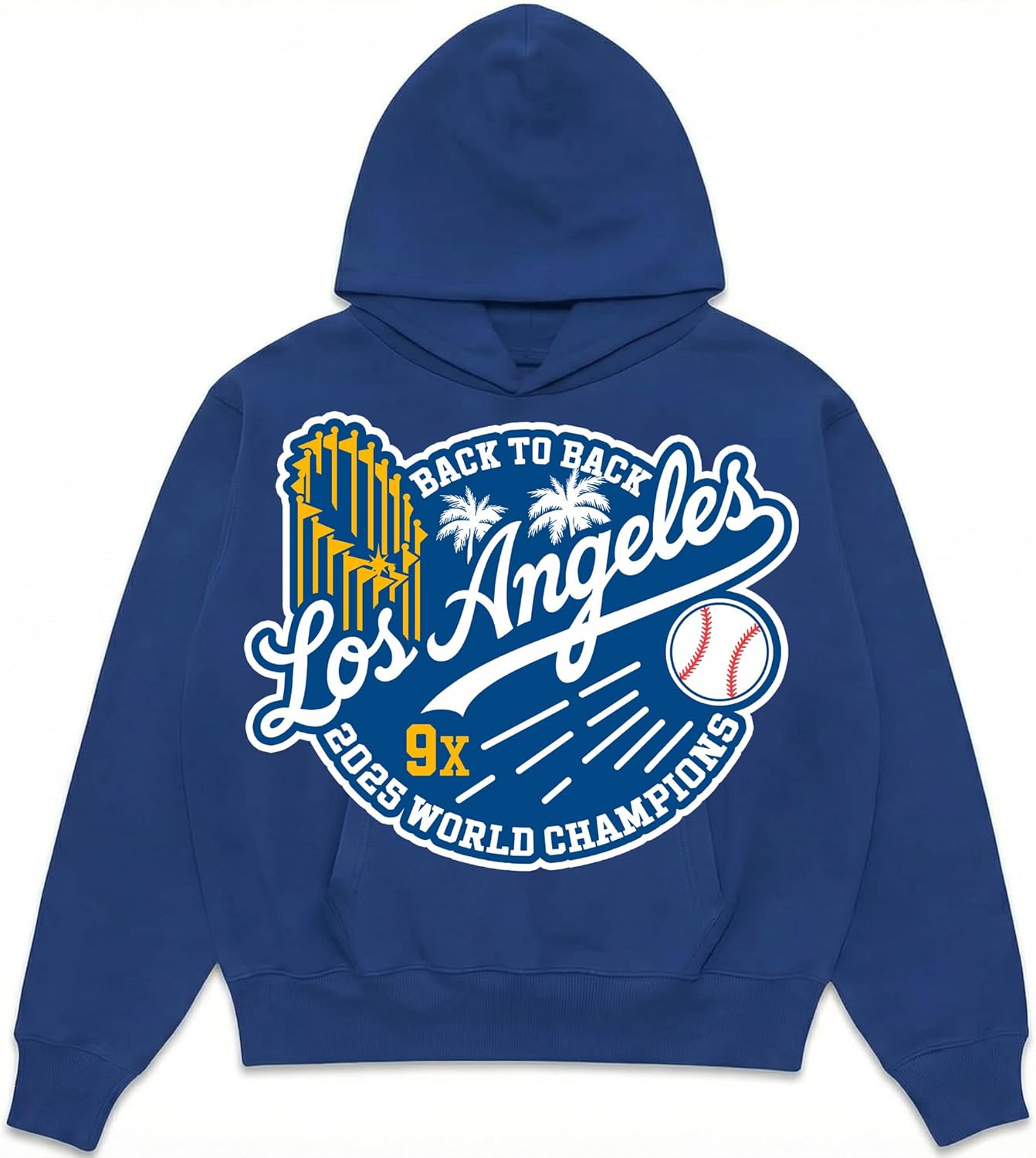 Baseball 2025 World & League Champions Hoodie | Los Angeles LA Finals Merch | Hooded Sweatshirt for Men & Women