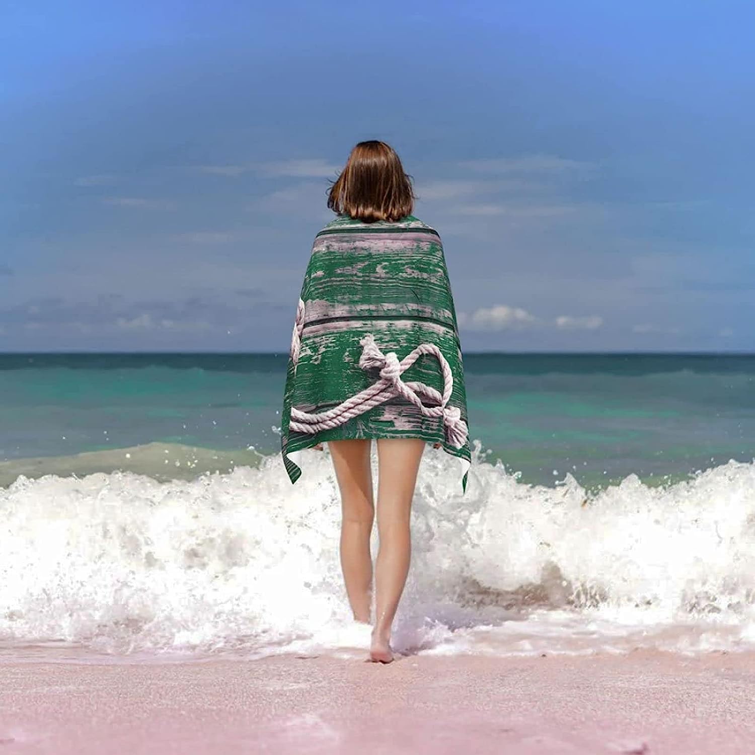 Telo Mare Microfibra Grande Mazzo Retrò 200 X 200 Cm, 3D Telo Mare Leggero Antisabbia Per Donna Uomo, Asciugamano Microfibra Asciugatura Rapida Per Bagno, Spiaggia, Campeggio, Viaggio -6J0F-A5M