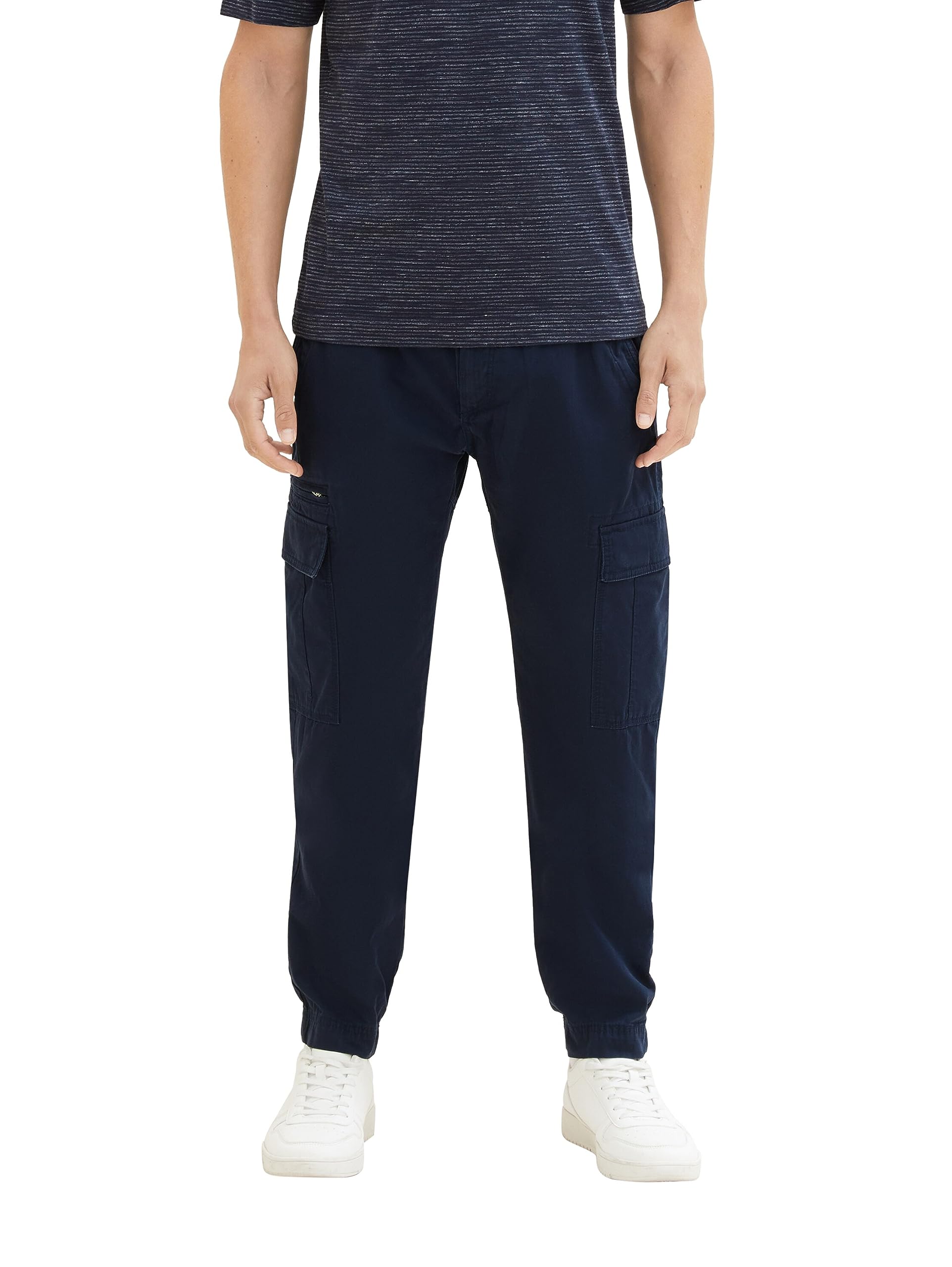 TOM TAILOR Herren Regular Fit Cargo Hose aus Baumwolle