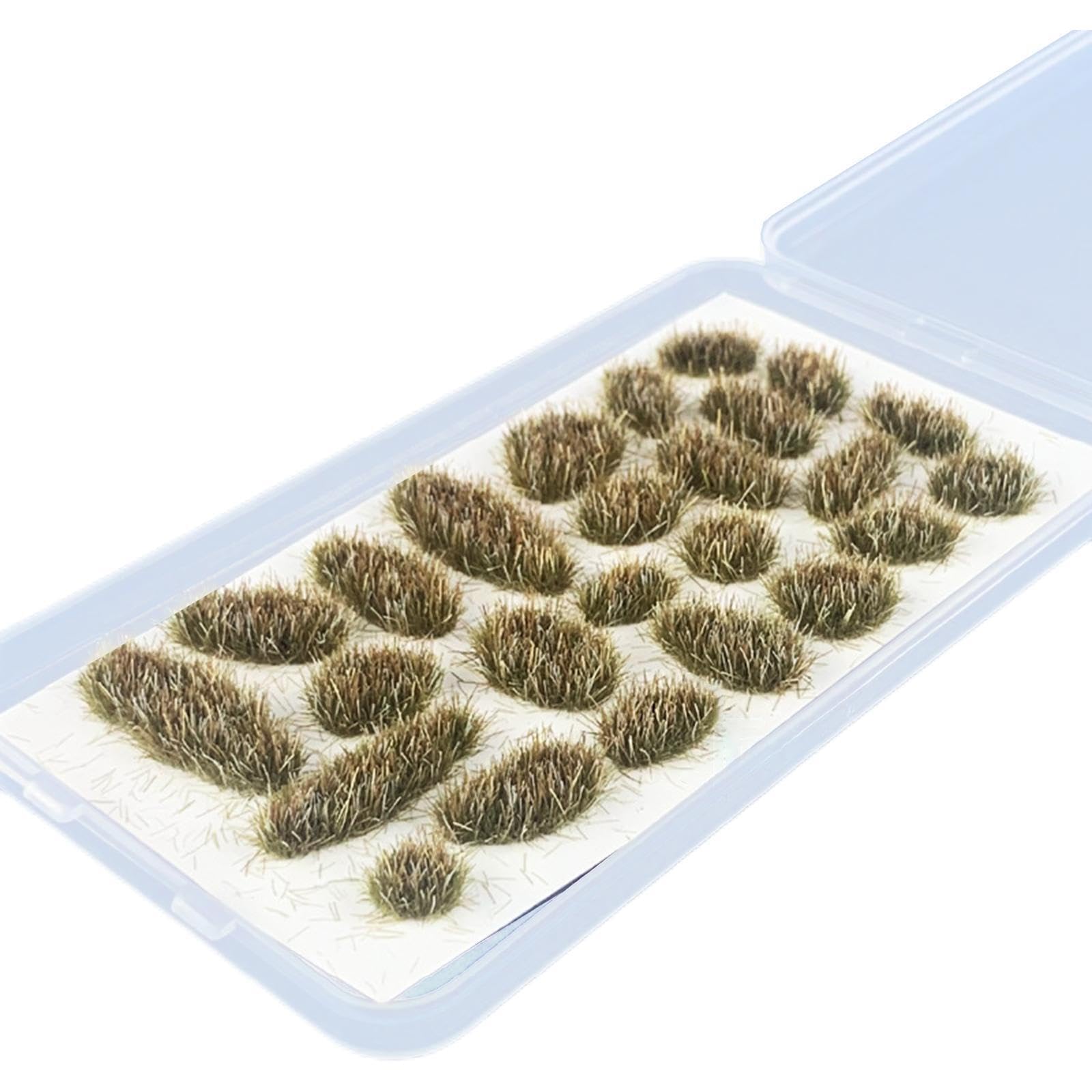KIXZSAZ Vibrant 25x Simulation Cluster Grass for Train Scenery Decor Accessory Layout Military, Autumn Green, 6mm