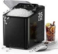 Vista 1 de Typhur Fast Nugget Ice Maker, Chewable Pebble Ice Machine Countertop with Self-Cleaning Pump & 8-Pack Cleaners, 35lbs/24H Crushed Ice for Kitchen