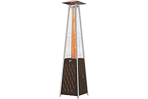 EAST OAK Pyramid Patio Tower Heater: Experience Warmth and Ambiance