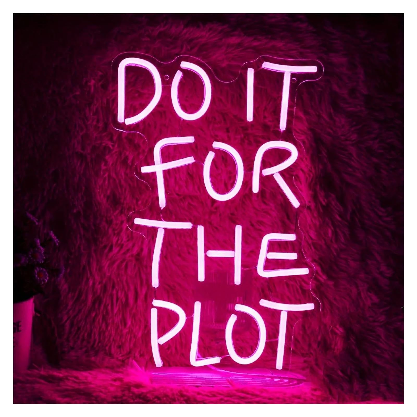 LEMST Sign Lamp Do It for The Plot neon Sign, USB Powered, Suitable for Bedroom, Office, Party, Wedding, Bar Decoration 42x32cm