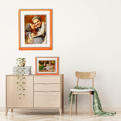 Miniatura 6 de Marco de póster de 12 x 16 pulgadas, grande, acrílico, flotante, neón, translúcido, decorativo, colorido, montaje en pared, marco de fotos