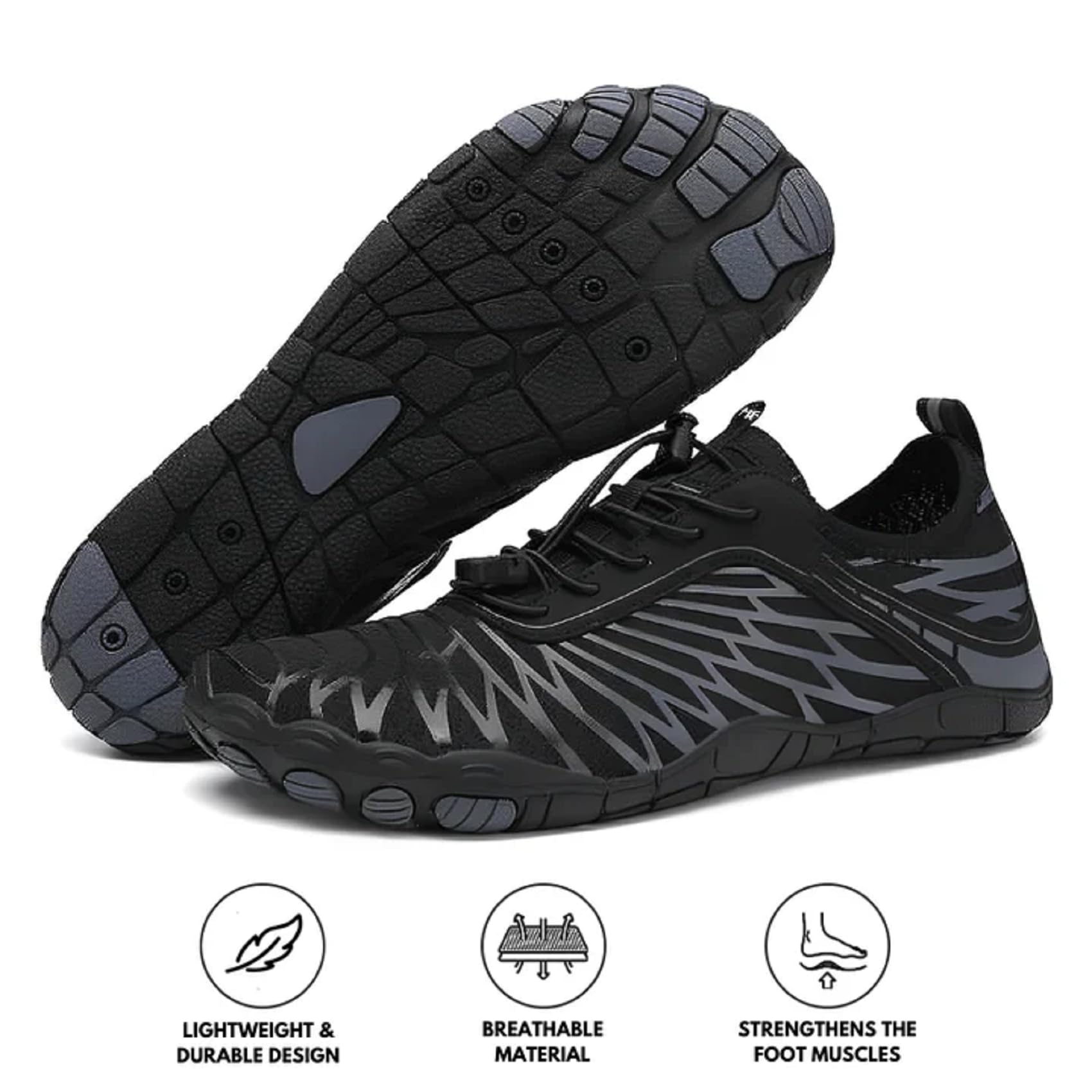 Hike Footwear Lazuli Pro Wide Toe Box Barefoot Shoes for Women and Men – Non-Slip, Lightweight, Comfortable Grounded footwear barefoot shoes women for Hiking, Running, Healthy Posture, and Movement