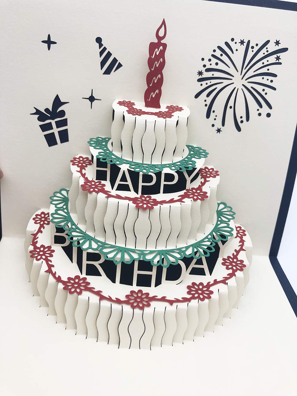 3D Pop Up Birthday Cards Gift Exploding Confetti Birthday Greeting Card