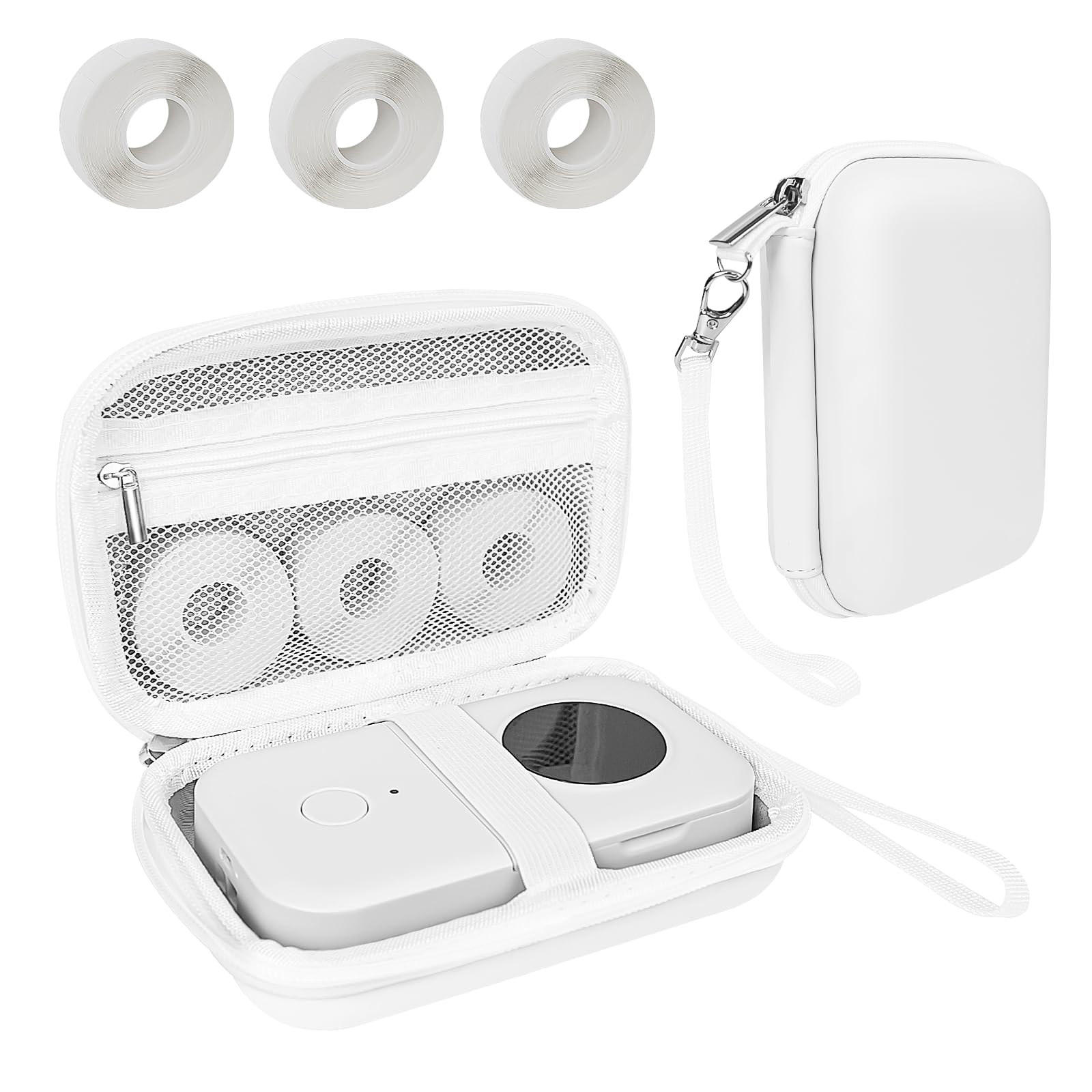 Teyomi Case Compatible with Phomemo D30 D35, for Phomemo D30 Label Maker with 3 Roll Label Tape(Label Paper 1/2" x 1 1/2" (12mm X 40mm))-Hard Shell