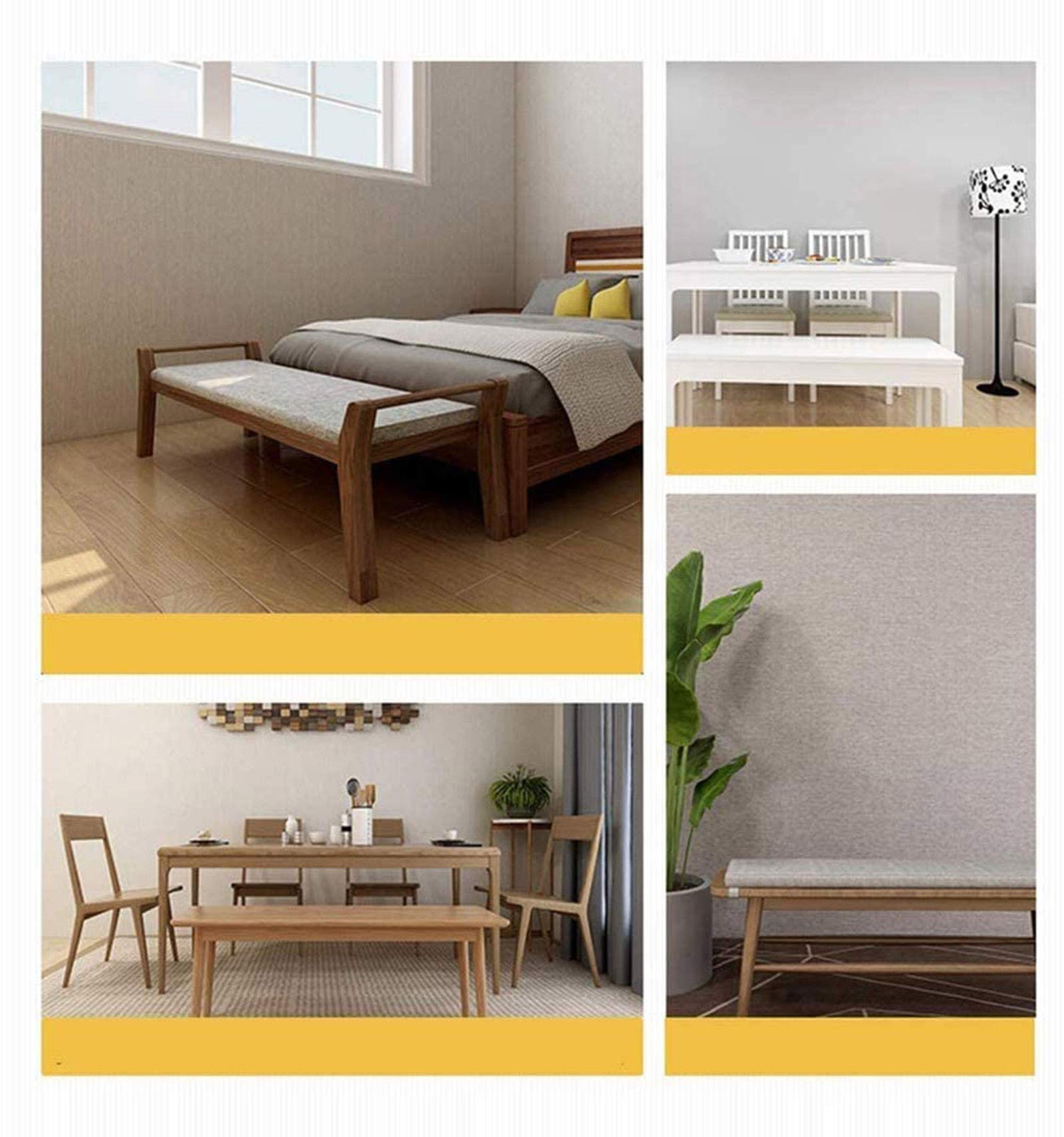 Generisch Gartenbankkissen für den Außenbereich, 2/3 Sitzer, 100/120 cm, Bequeme Stuhlauflage für Esszimmer, Terrasse, Innen und Außenbereich (90 x 40 x 3 cm, Beige)