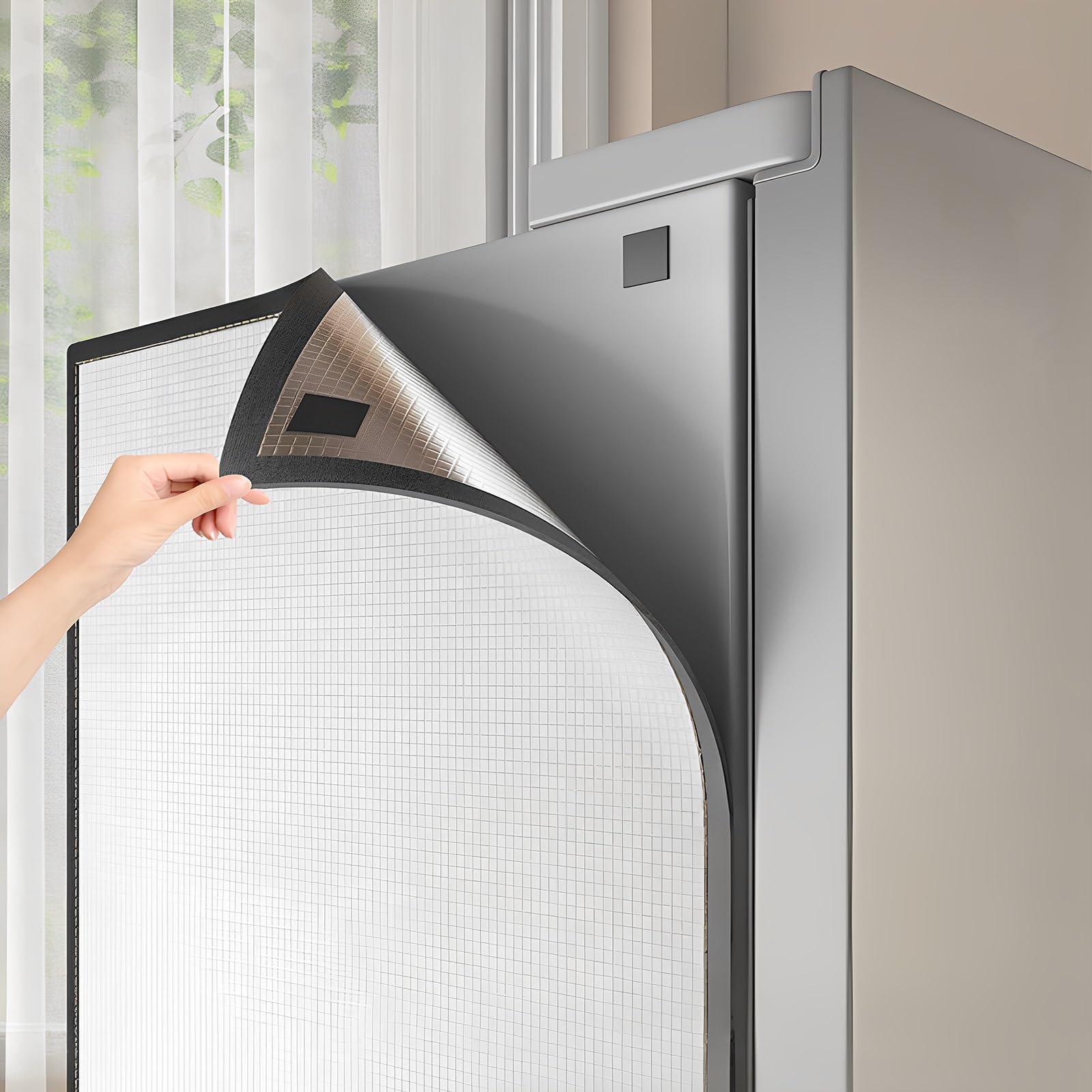 Blacha odbijająca ciepło na lodówkę, wielokrotnego użytku, osłona termiczna na lodówkę, folia aluminiowa, izolacja termiczna, łatwa instalacja, naklejka magnetyczna