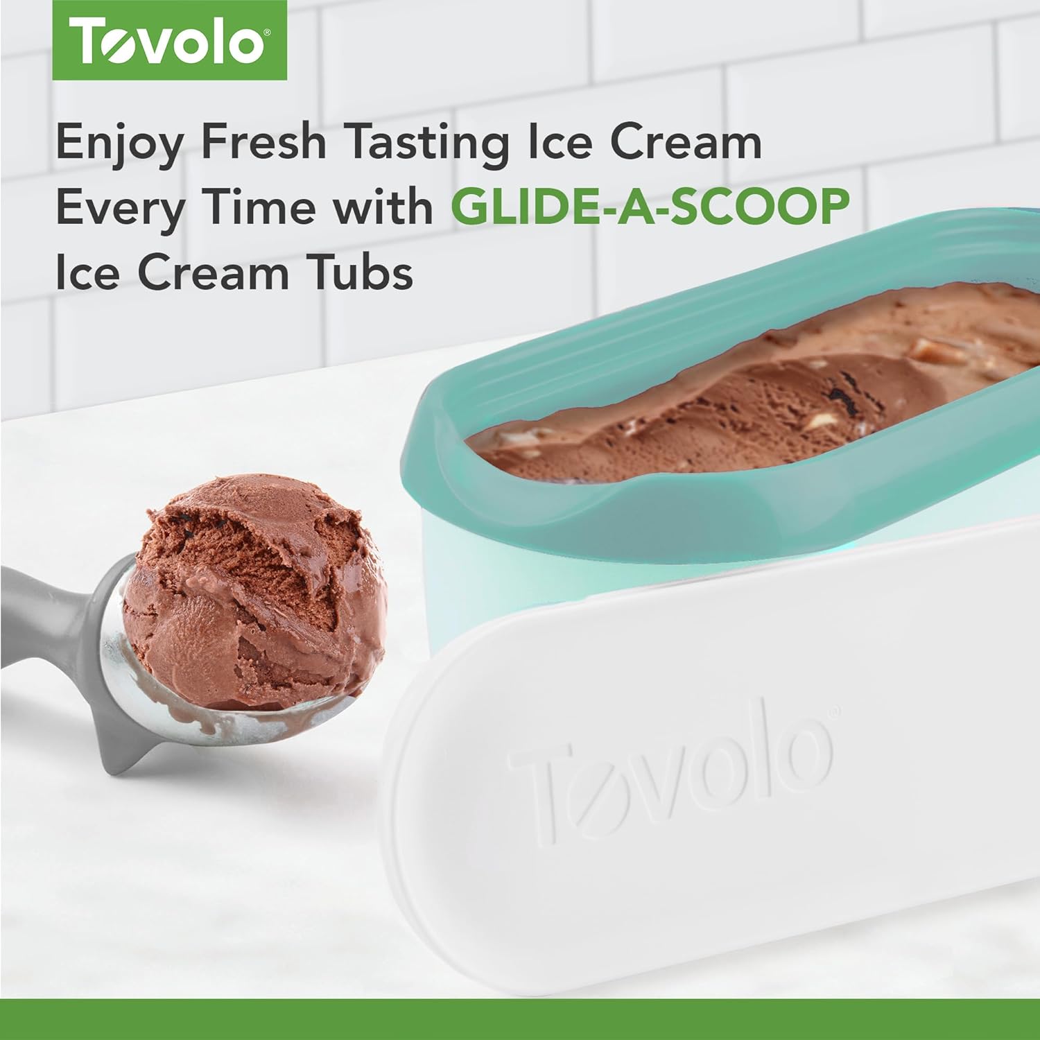 Tovolo Reusable Ice Cream Containers for Homemade Ice Cream Glide A Scoop Ice Cream Tub for Reusable Ice Cream, 1.5 Quart BPA Free Insulated Freezer Safe Ice Cream Container - Image 3