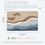 Cute Ocean Bathroom Rug Super Absorbent Bath Mat Machine Washable and Non Slip Fluffy Carpet for Shower, Bedroom and Living Room (31"x20", Footprint)