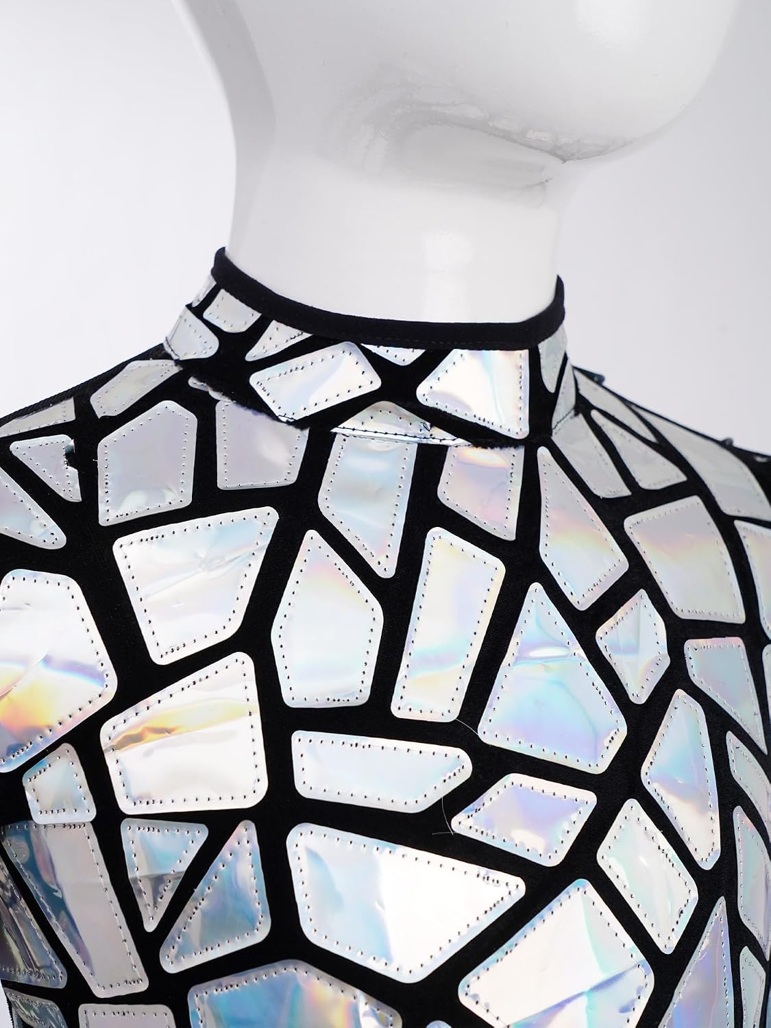 Kids Girls Metallic Gymnastics Leotard Dance Biketard Long Sleeve Unitard for Performance Competition