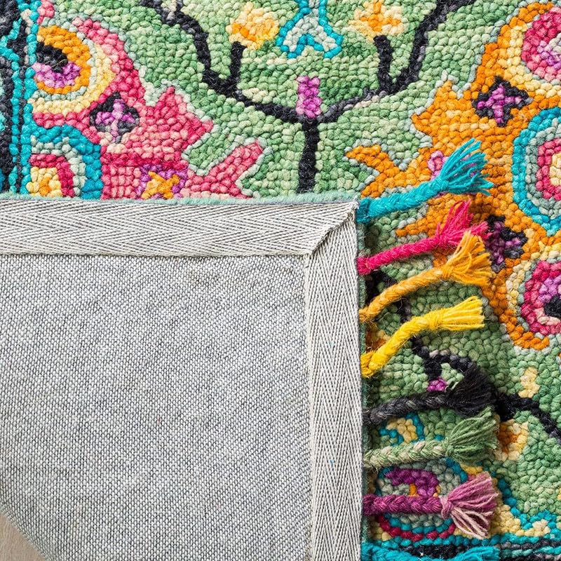 Image of Embossed Handmade GH Wool Thick Geometrical Carpet is a Stylish and Practical Addition to Any Living Room 6X6