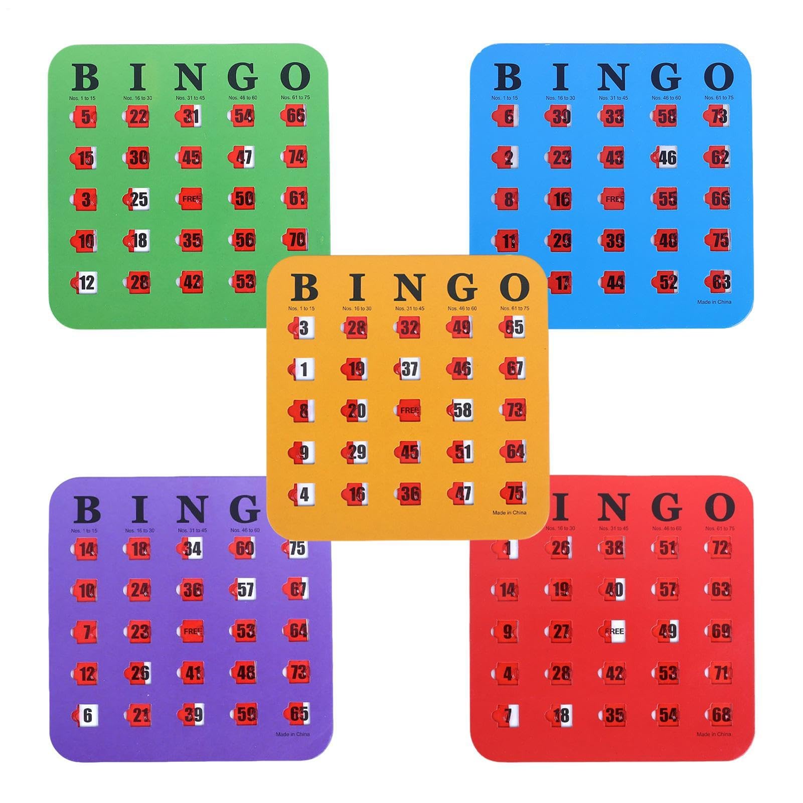 Bingo Cards - Shutter Slide Bingo Cards,reusable Logic Thinking Game | Fun Family Group Activity For School Office Gatherings Travel Camping Home