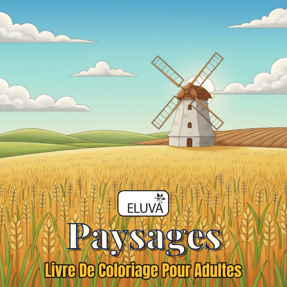 Paysages Livre De Coloriage Pour Adultes: Voyage illustré à travers des scènes naturelles et des lieux façonnés par l’homme