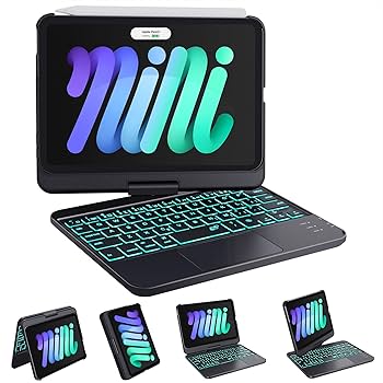 GreenLaw iPad Mini 6 Case with Keyboard 8.3 inch,Black