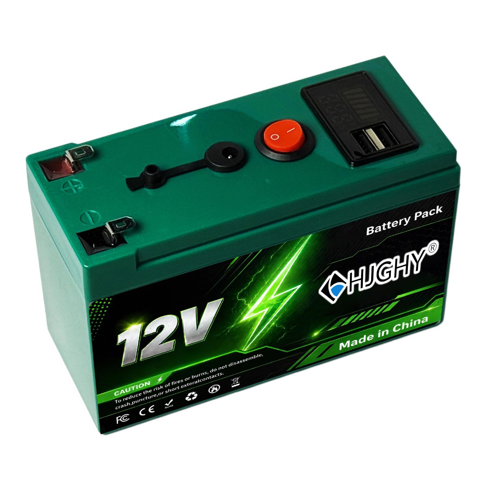 Batteria al Litio Ferro fosfato 12V Batteria al Litio | Batteria al litio portatile da esterno da 12 V 6 Ah 8 Ah 10 Ah 12 Ah 15 Ah, batteria di ricambio da 12 Volt per luci a LED