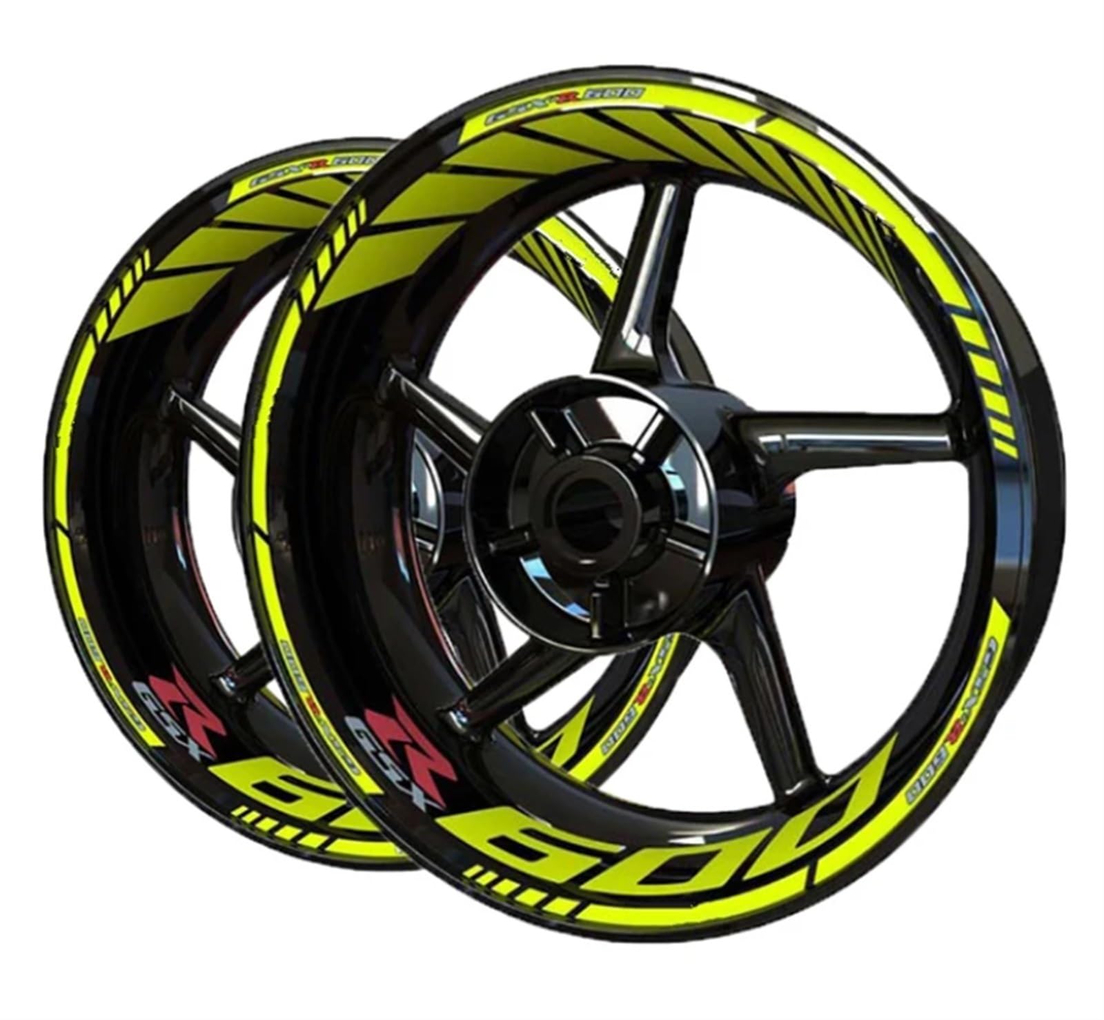 Motorcycle Wheel Stickers Reflective Decals Rims for Suzuki GSXR600 GSXR-600 Wheel Rim Sticker