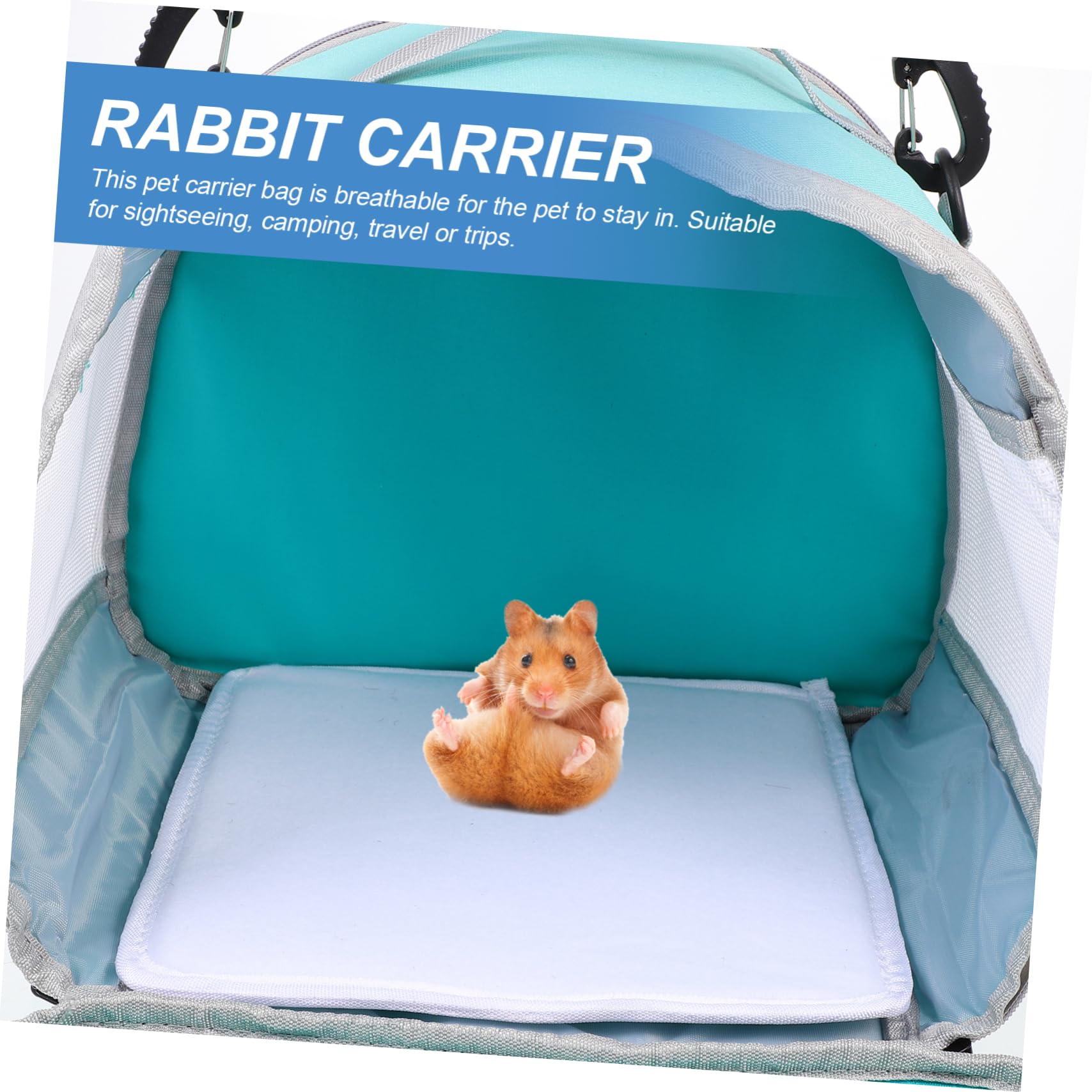 Kleintier Tragetasche Atmungsaktiv, Tragbarer Reisekäfig für Hamster | Grün, Polyester, für Meerschweinchen und Hamster, für Sightseeing und Camping