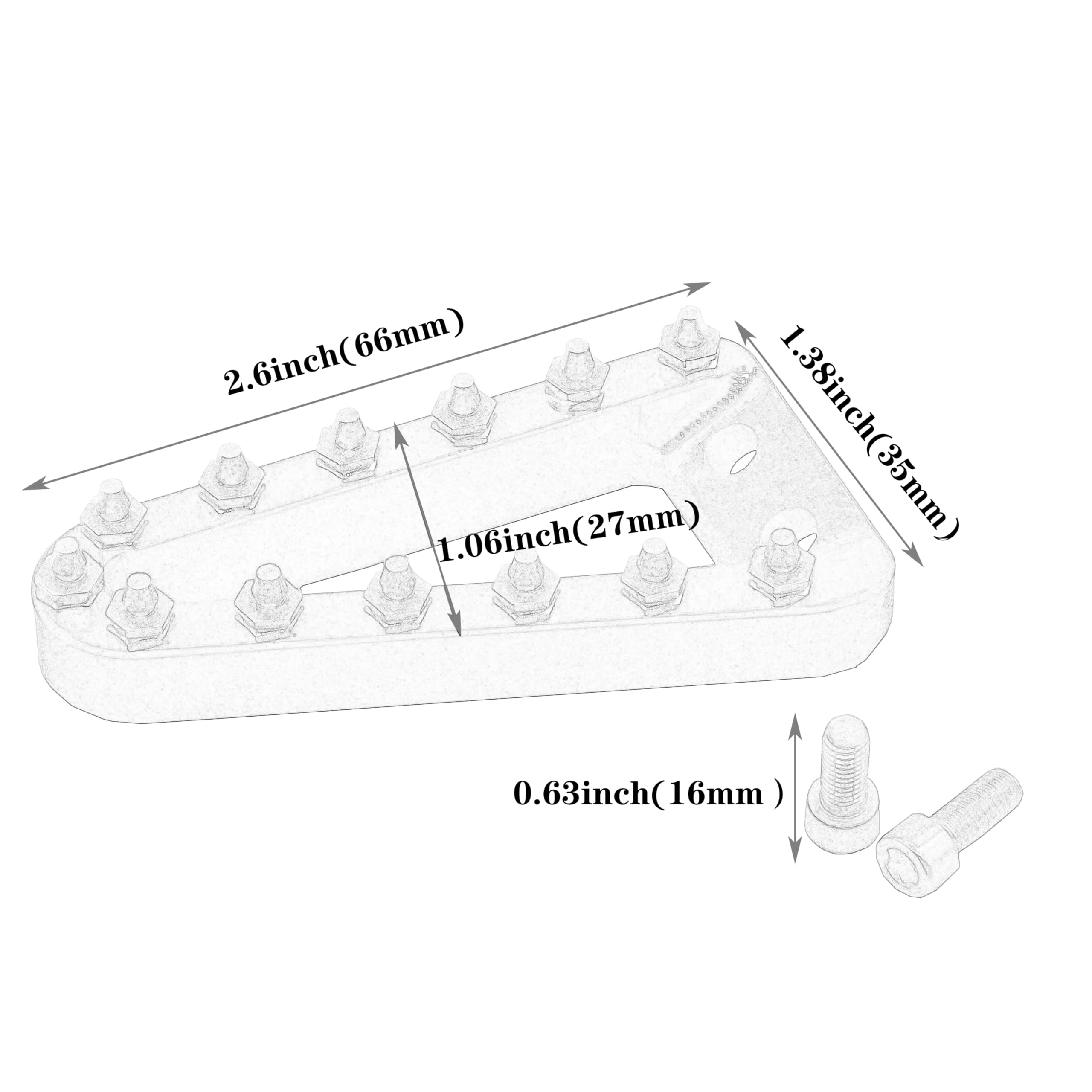 Folding Rear Brake Pedal Step Tip Plate Compatible With SX SXF XC XCF