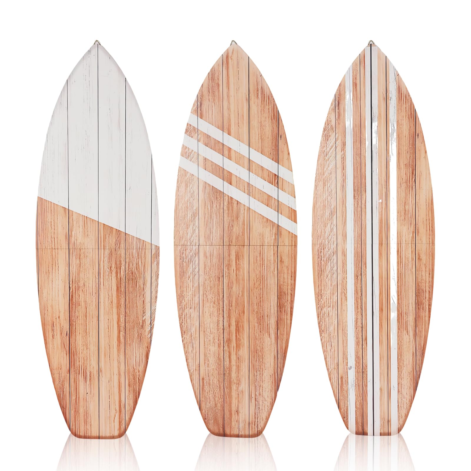 3 tavole da surf extra grandi, decorazione da parete in legno, 80 x 25 cm, decorazione da parete per esterni, decorazione da parete per camera da letto, piscina, bar tropicali, decorazione per la casa
