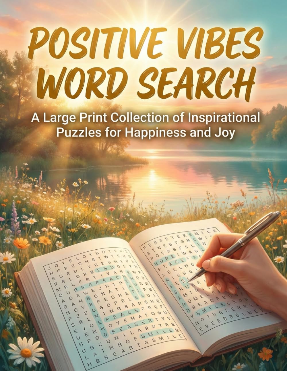 Positive Vibes Word Search: A Large Print Collection of Inspirational Puzzles for Happiness and Joy