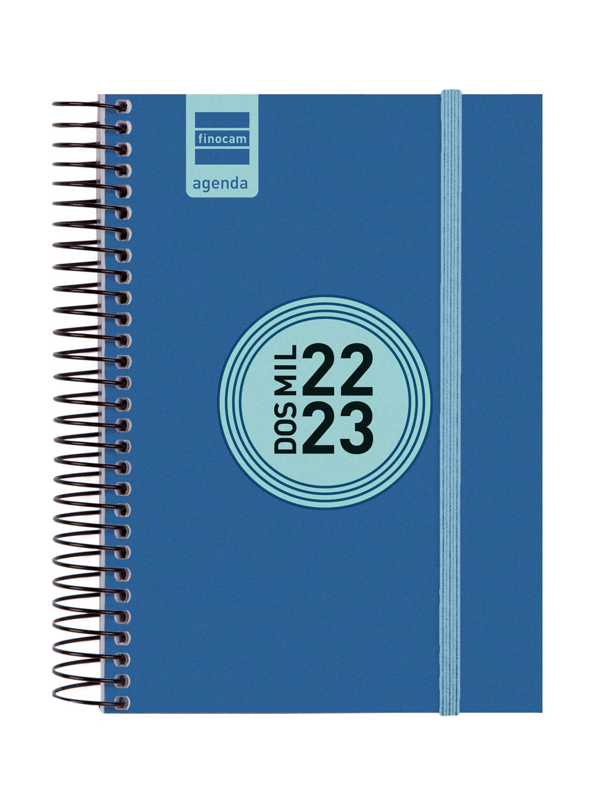 Finocam - 2022 2023 Diary Espir Label 1 Day Page September 2022 - August 2023 (12 Months) Spanish Cobalt Blue