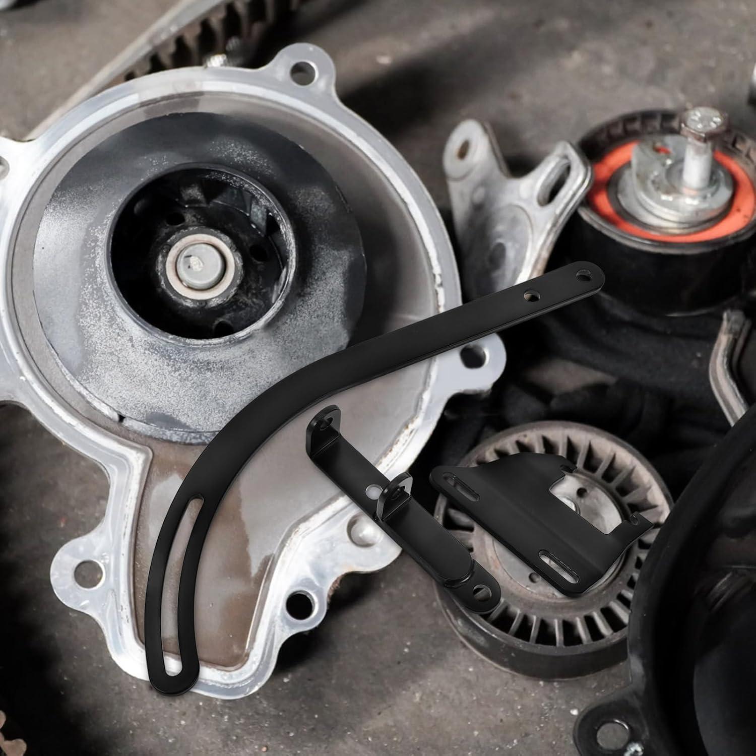 Cabilock 1set Water Pump Alternator Bracket Kit Support for Easy Installation Secure Equipment Hold Sturdy Mechanical Stability
