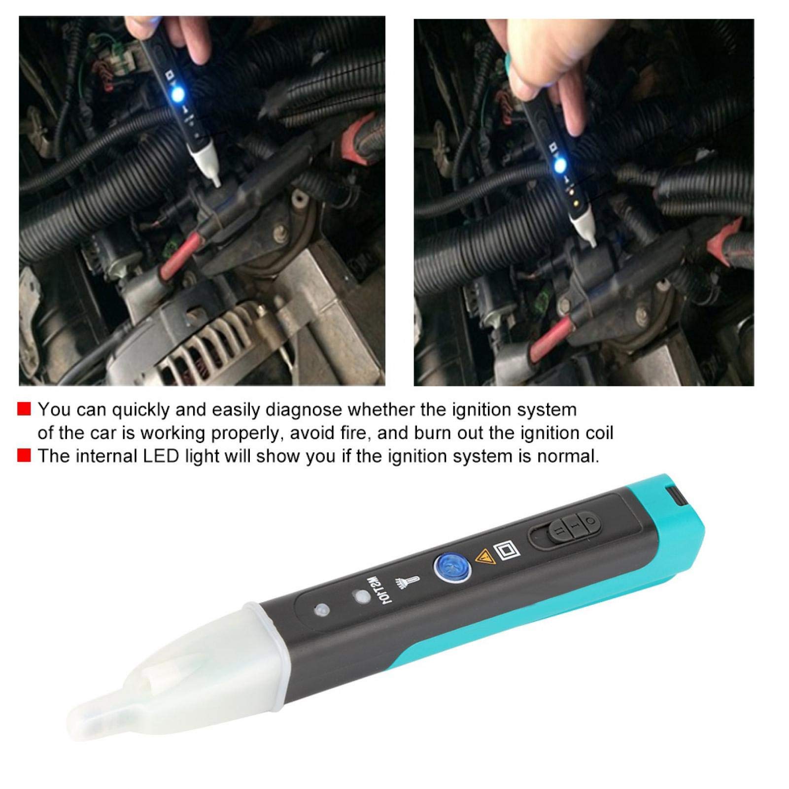 Probador de Bobina de Encendido, para Probador de Chispa Detector de Fallas Electrónicas Automotrices MST-101 Probador de Bobina de Encendido Automático Herramienta Probador de Bobina en Enchufe