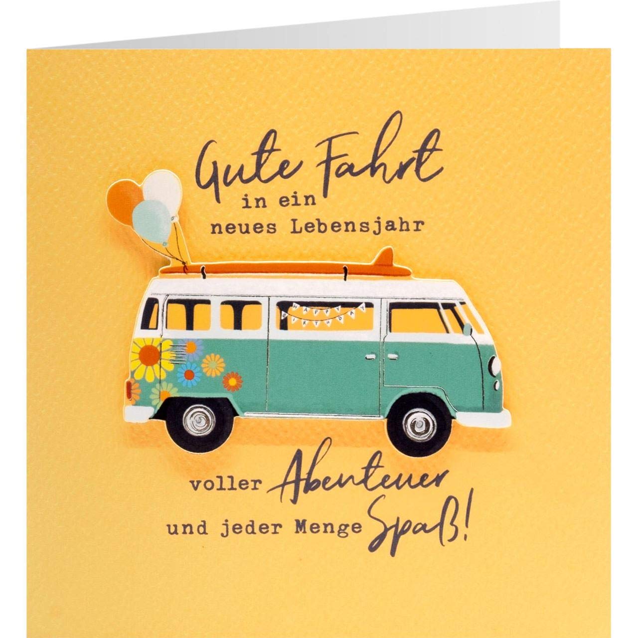 Sheepworld Klappkarte „Happy Bierday“ – Kork-Optik, Lustiger Bier-Gruß