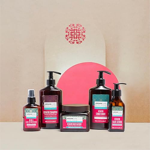 Miniatura 8 de Arganicare La mascarilla capilar de queratina mantiene el cabello elegante y brillante con aceite de argán orgánico certificado 16.9 fl oz