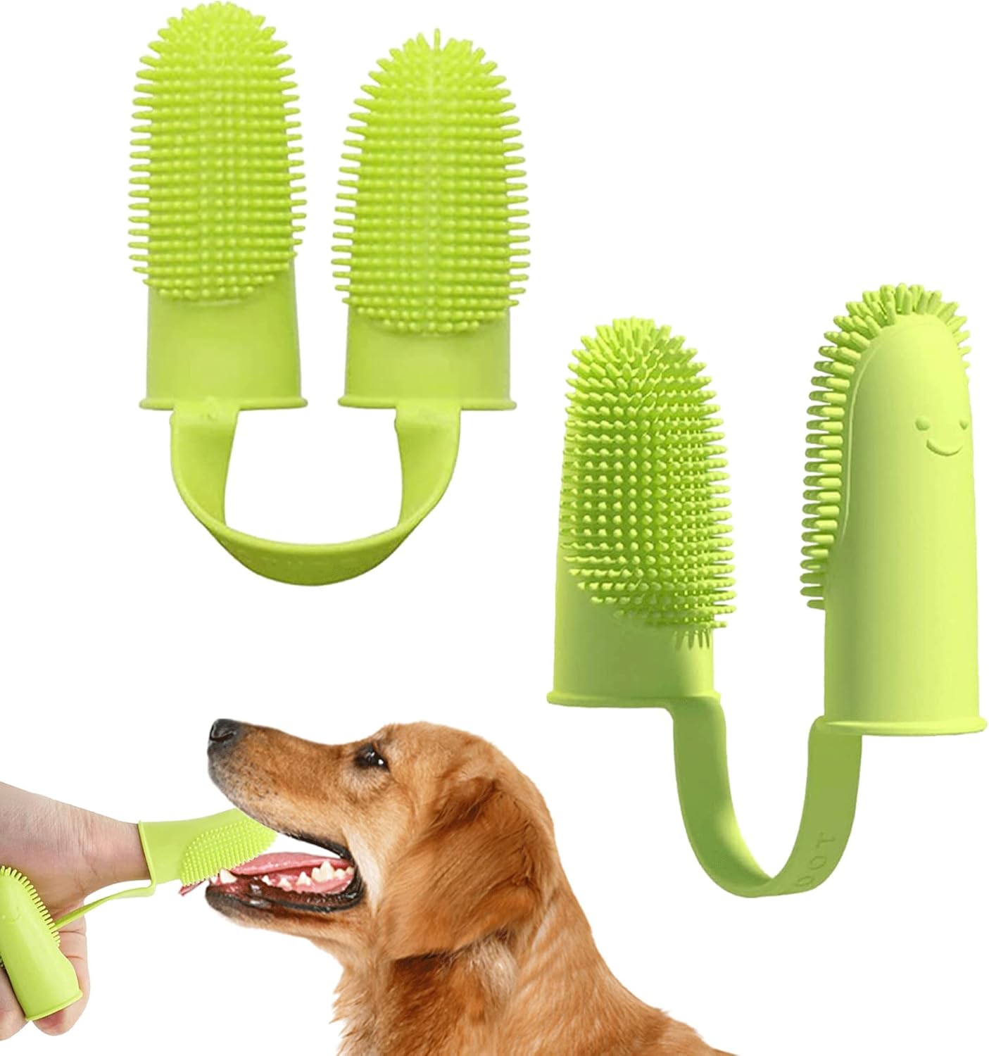 2Pcs Dog Toothbrush Finger,Finger Toothbrush for Dogs Dental Care Puppy