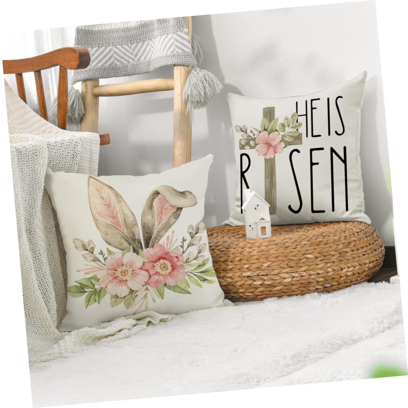 Alipis 3 Set Di Federe Per Cuscini Da Camera Da Letto Federe Decorative Per Decorazioni Pasquali E Natalizie 4 Pezzi * 3