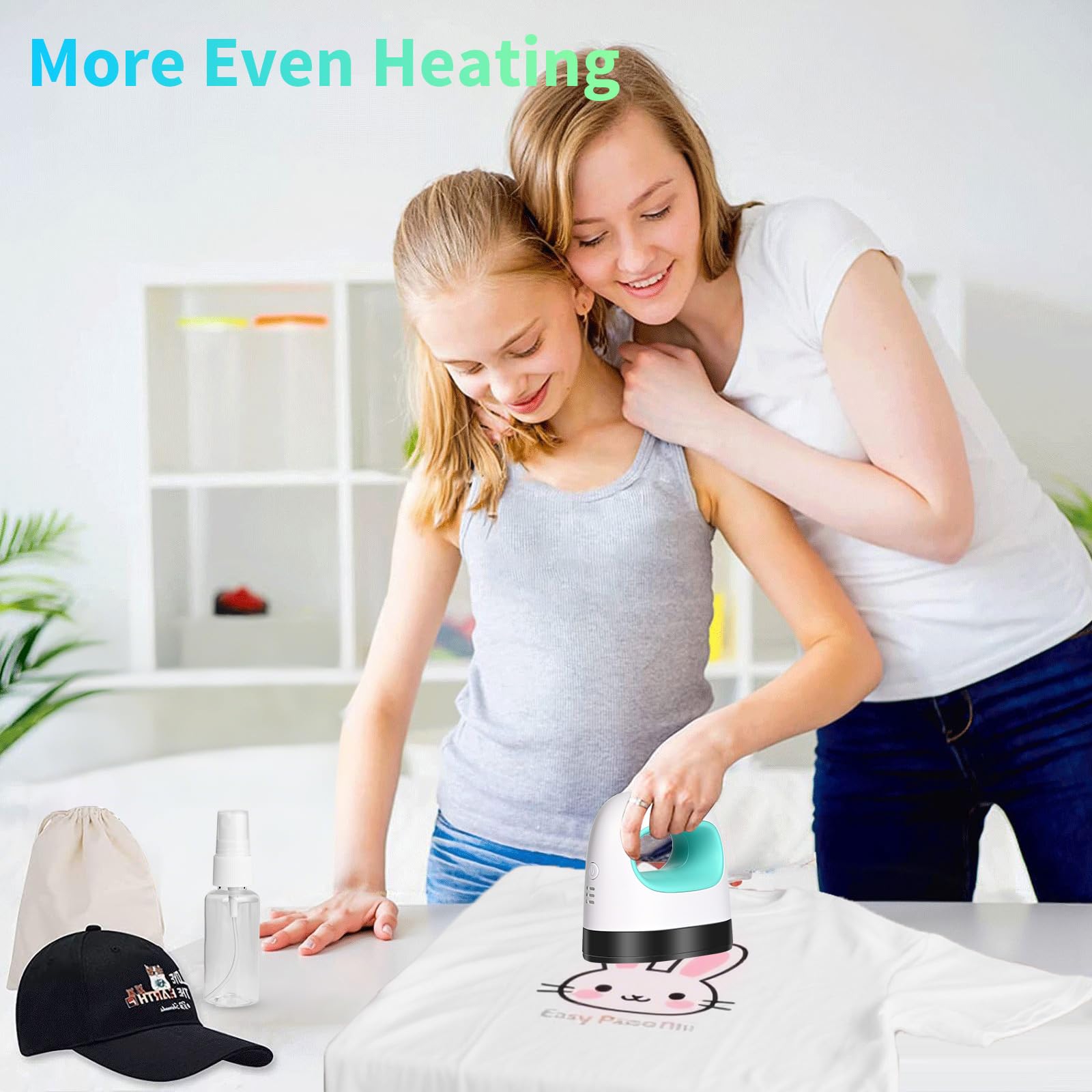 Mini Pressa a Caldo, Portatile Stampante per Tessuti, Termopressa per Maglietteper per Artigianato Vestiti Cappelli