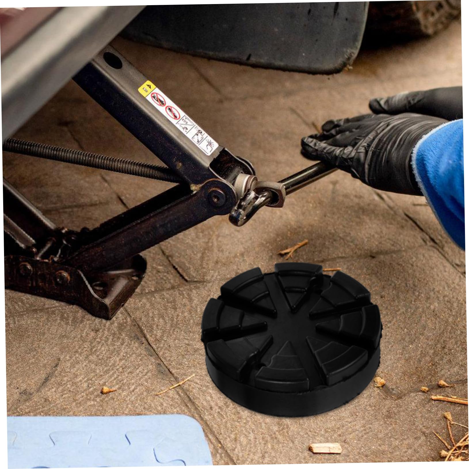 GANAZONO Cuscinetti in Gomma Per Cric Da Pavimento 2 Pezzi Antiscivolo Resistenti Per Sollevamento Veicoli Accessori Compatibili Martinetti Idraulici e Stabilizzatori Camper Rimorchio
