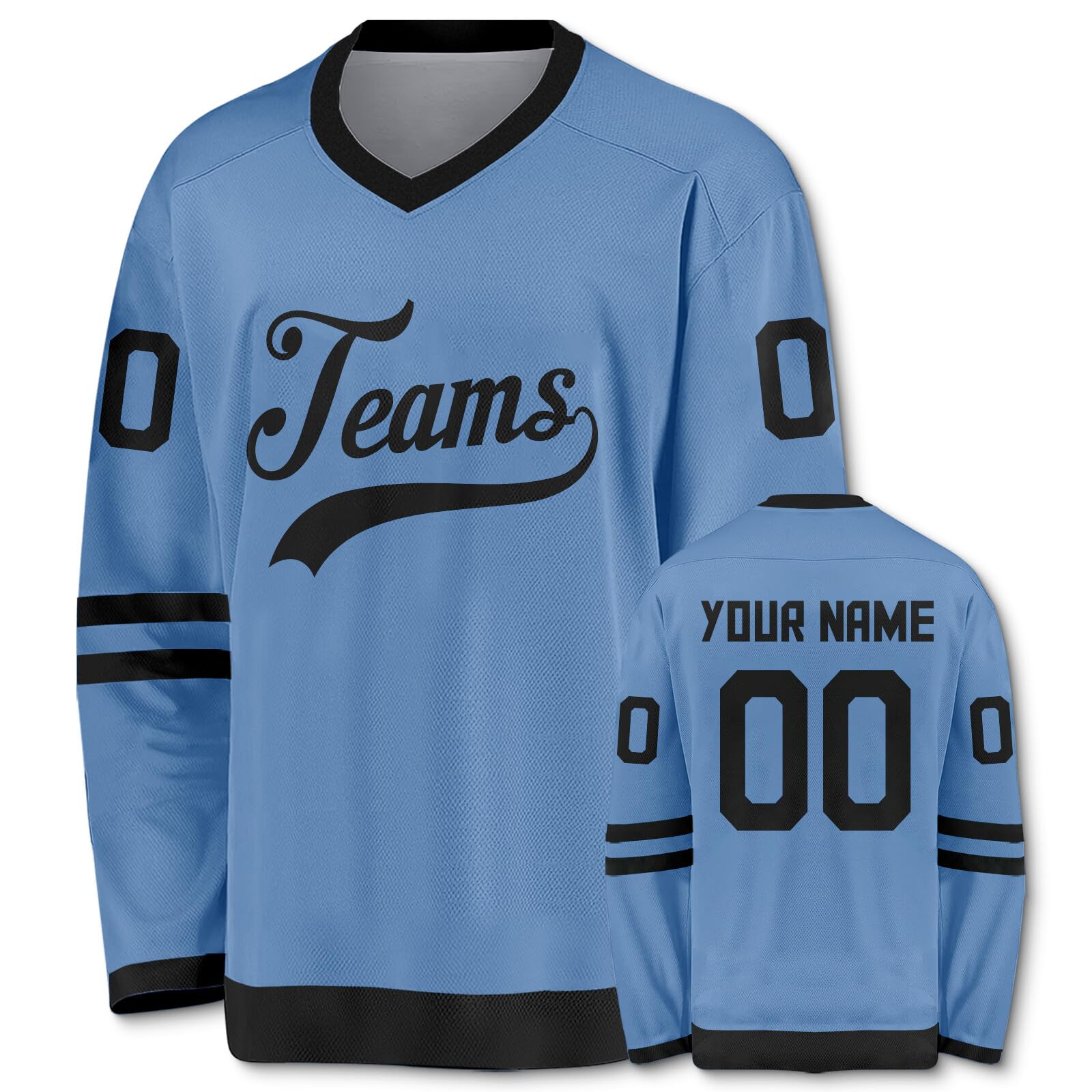 Custom Ice Hockey Jersey Hip Hop Personalized Printed Long Sleeves Hockey Jersey Custom Gift for Men Women Youth Kid