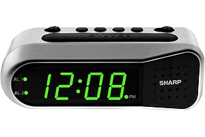 Sharp Digital Alarm Clock: A Gentle, Battery-Operated Wake-Up Companion