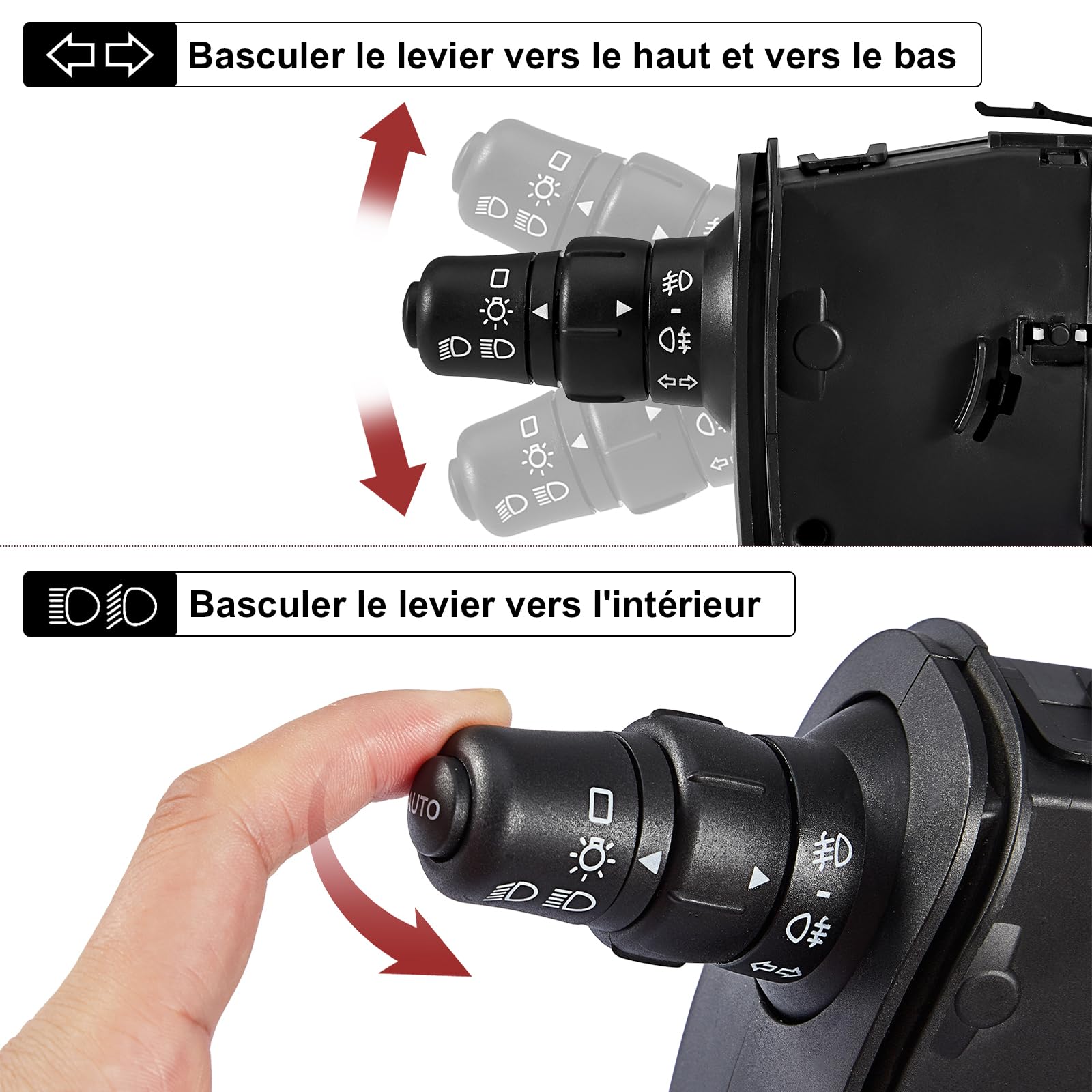 Commodo Clio 3, Éclairage Commutateur Commande Kangoo, Modus, Interrupteur de Comodo Phares, Clignotants, Feux Antibrouillard 7701057088 8201590638 255405605R 7701057089 7701057090